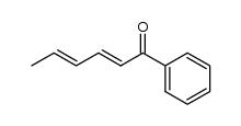 1-phenyl-2,4-hexendien-1-one结构式