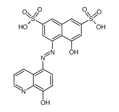 4-hydroxy-5-(8-hydroxy-[5]quinolylazo)-naphthalene-2,7-disulfonic acid结构式