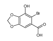 6-bromo-7-hydroxy-1,3-benzodioxole-5-carboxylic acid Structure