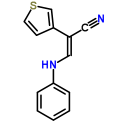 (2E)-3-Anilino-2-(3-thienyl)acrylonitrile结构式