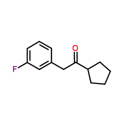 1-Cyclopentyl-2-(3-fluorophenyl)ethanone结构式