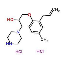 1-(2-Allyl-4-methylphenoxy)-3-(1-piperazinyl)-2-propanol dihydrochloride Structure