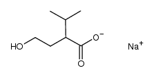 sodium 4-hydroxy-2-isopropylbutanoate结构式