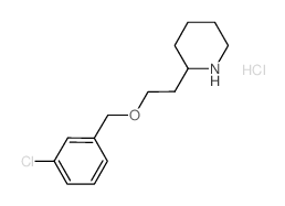 2-{2-[(3-Chlorobenzyl)oxy]ethyl}piperidine hydrochloride Structure