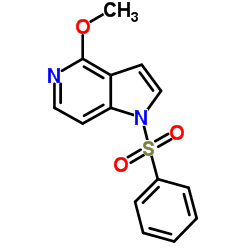 1-(Phenylsulfonyl)-4-Methoxy-5-azaindole结构式