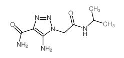 5-Amino-1-(isopropylcarbamoyl-methyl)-1H-[1,2,3] triazole-4-carboxylic acid amide结构式