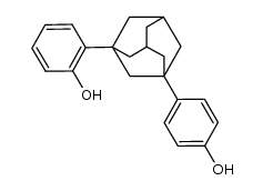 1-(2-hydroxyphenyl)-3-(4-hydroxyphenyl)adamantane结构式