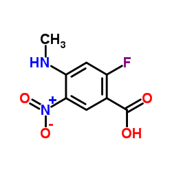 2-Fluoro-4-(methylamino)-5-nitrobenzoic acid结构式