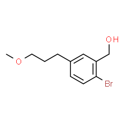 [2-bromo-5-(3-methoxypropyl)phenyl]methanol结构式