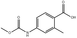 4-[(methoxycarbonyl)amino]-2-methylbenzoic acid Structure