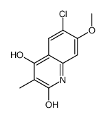 6-chloro-7-methoxy-3-methylquinoline-2,4-diol Structure