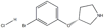 (R)-3-(3-溴苯氧基)吡咯烷盐酸盐结构式