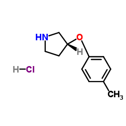 (3R)-3-(4-Methylphenoxy)pyrrolidine hydrochloride (1:1)结构式