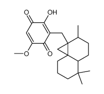 2-Hydroxy-3-[(2,5,5-trimethyl-1,8a-methanodecalin-1-yl)methyl]-5-methoxy-2,5-cyclohexadiene-1,4-dione structure