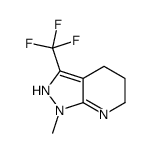1-methyl-3-(trifluoromethyl)-2,4,5,6-tetrahydropyrazolo[3,4-b]pyridine结构式