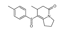 1,2,3,5,6,7-hexahydro-7-methyl-8-(4-tolylsulfinyl)-5-indolizinone结构式
