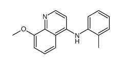 8-methoxy-N-(2-methylphenyl)quinolin-4-amine结构式