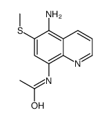 N-(5-amino-6-methylsulfanylquinolin-8-yl)acetamide结构式