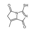 1H-Pyrrolo[1,2-c]imidazole-1,5(6H)-dione,3-mercapto-7-methyl-(8CI) Structure