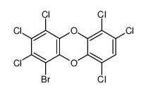 1-bromo-2,3,4,6,7,9-hexachlorodibenzo-p-dioxin Structure