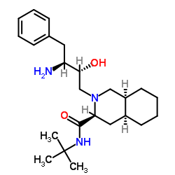 (3S,4aS,8aS)-2-[(3S)-3-amino-2-hydroxy-4-phenylbutyl]-N-tert-butyl-3,4,4a,5,6,7,8,8a-octahydro-1H-isoquinoline-3-carboxamide picture