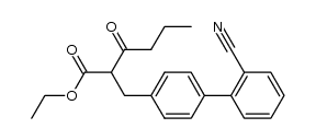 ethyl 2-[(2'-cyanobiphenyl-4-yl)methyl]-3-oxohexanoate结构式