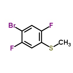 2-Bromo-1,4-difluoro-5-(methylthio)benzene结构式