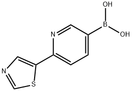 (6-(thiazol-5-yl)pyridin-3-yl)boronic acid Structure