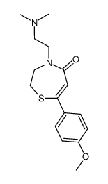 2,3-dihydro-4-<(2-dimethylamino)ethyl>-7-(4-methoxyphenyl)-1,4-thiazepin-5(4H)-one结构式