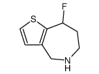 8-fluoro-5,6,7,8-tetrahydro-4H-thieno[3,2-c]azepine结构式