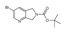 3-溴-5H-吡咯并[3,4-b]吡啶-6(7H)-羧酸叔丁酯结构式