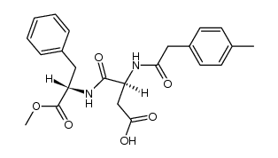 (S)-4-(((S)-1-methoxy-1-oxo-3-phenylpropan-2-yl)amino)-4-oxo-3-(2-(p-tolyl)acetamido)butanoic acid Structure