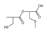 (2R)-3-methylsulfanyl-2-[(2S)-2-methyl-3-sulfanylpropanoyl]oxypropanoic acid结构式