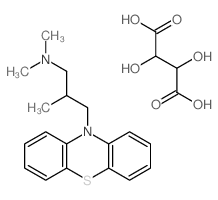 2,3-dihydroxybutanedioic acid,N,N,2-trimethyl-3-phenothiazin-10-ylpropan-1-amine结构式