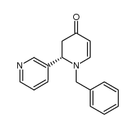 (2S)-N-benzyl-2,3-dihydro-2-(3-pyridyl)-4-pyridone结构式