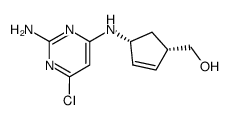 (1S,4R)-4-[(2,5-Diamino-6-chloro-4-pyrimidinyl)amino]-2-cyclopentene-1-Methanol结构式
