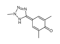 2,6-dimethyl-4-(2-methyl-1H-tetrazol-5-ylidene)cyclohexa-2,5-dien-1-on e结构式