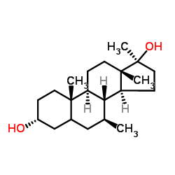 7β,17α-Dimethyl-5β-androstane-3α,17β-diol结构式