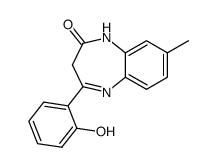 4-(2-hydroxyphenyl)-8-methyl-2,3-dihydro-1H-1,5-benzodiazepin-2-one结构式