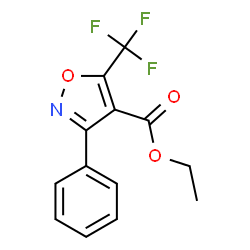 4-ISOXAZOLECARBOXYLIC ACID, 3-PHENYL-5-(TRIFLUOROMETHYL)-, ETHYL ESTER Structure