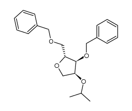 1,4-anhydro-3,5-di-O-benzyl-2-O-isopropyl-D-ribitol结构式