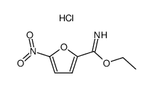 5-Nitrofuran-2-carboxylic acid ethyl iminoester hydrochloride结构式