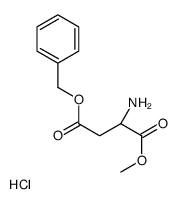 4-O-benzyl 1-O-methyl (2S)-2-aminobutanedioate,hydrochloride Structure