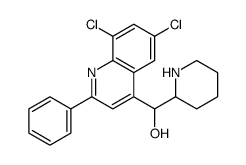 (6,8-Dichloro-2-phenyl-4-quinolinyl)(2-piperidinyl)methanol Structure