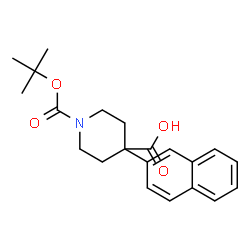 Boc-4-(萘-2-基)-哌啶-4-羧酸结构式