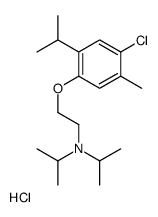 N-[2-(4-chloro-5-methyl-2-propan-2-ylphenoxy)ethyl]-N-propan-2-ylpropan-2-amine,hydrochloride Structure