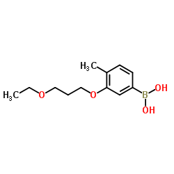 (3-(3-乙氧基丙氧基)-4-甲基苯基)硼酸结构式