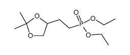 (RS)-Diethyl (3,4-(1-methylethylidene)dioxybutyl)phosphonate结构式