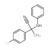 2-anilino-2-(4-chlorophenyl)propanenitrile结构式