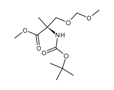 methyl 2-((tert-butoxycarbonyl)amino)-3-(methoxymethoxy)-2-methylpropanoate结构式